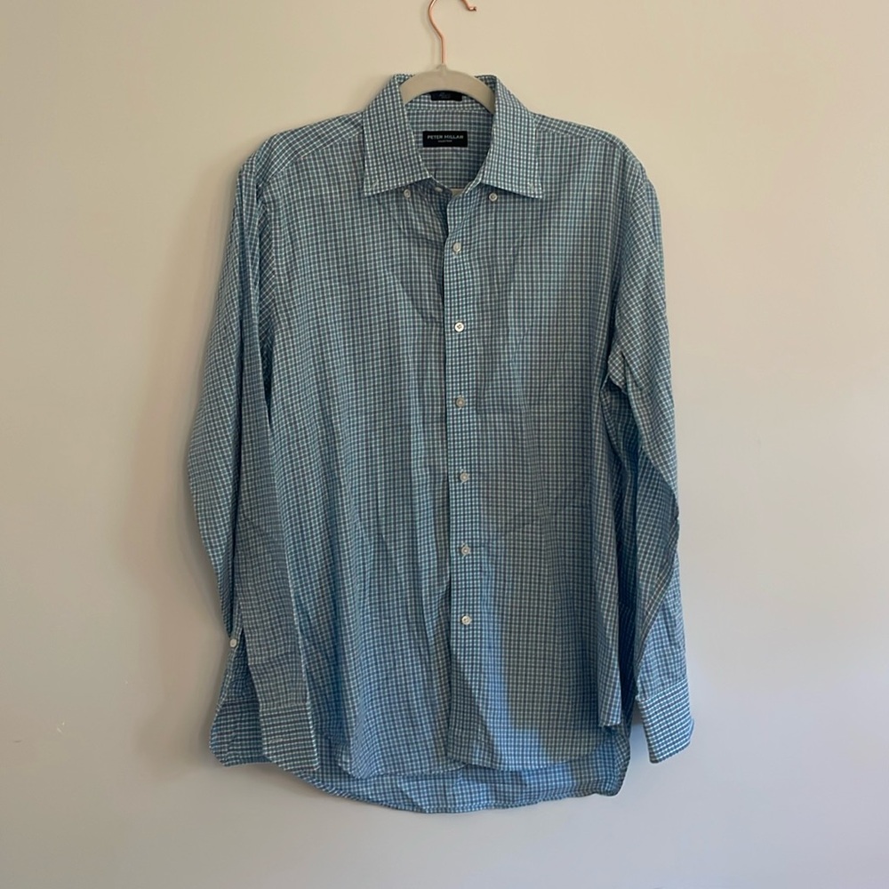 Peter Millar Button Down Size Medium Cotton - image 1